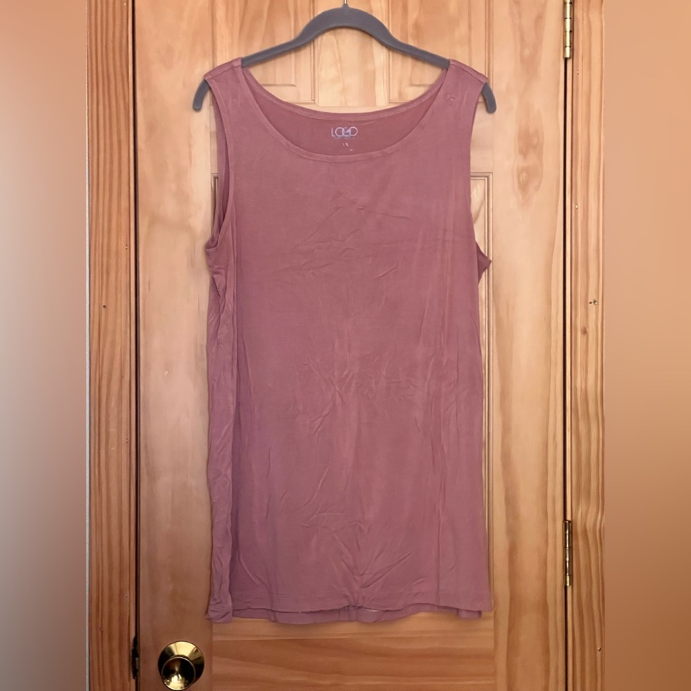 LOGO by Lori Goldstein Mauve Tank Top 1X